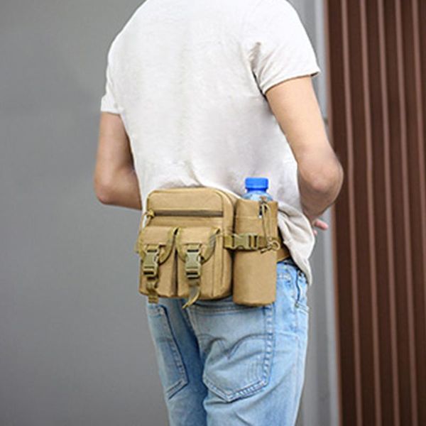 

military waist bag 600d nylon molle pochete travel water bottle fanny pack bags