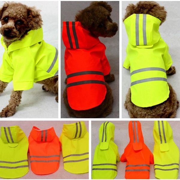 

dog apparel pet raincoat fashion outdoor puppy rain coat s-xl hoody waterproof breathable mesh jackets dogs clothing supplies