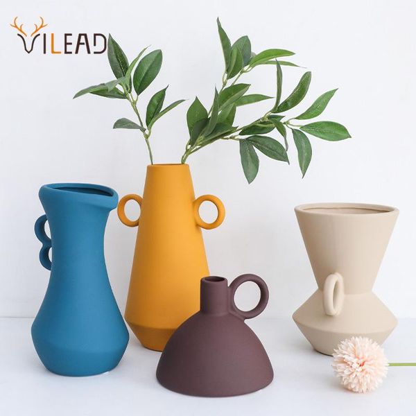 

vases vilead ceramic vase figurines for interior nordic creative simple decoration living room dried flowerpot deskdecor loft