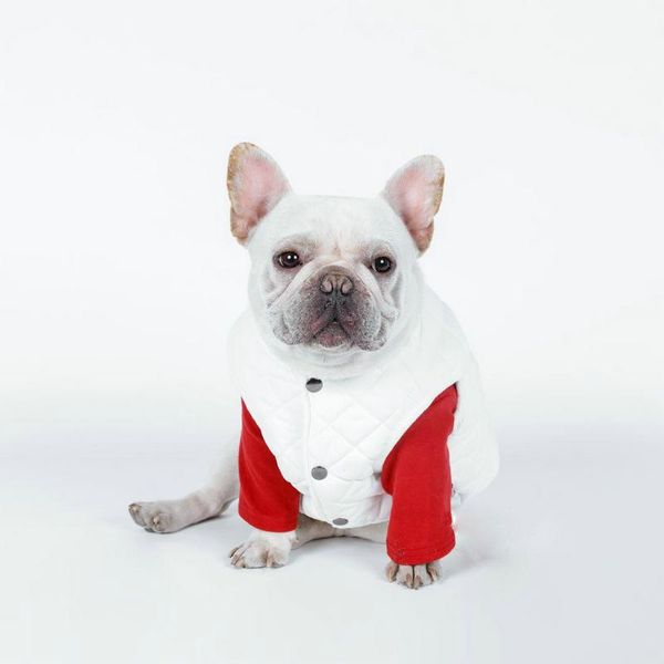 

dog apparel [mpk wear] white vest with red t-shirt, beautiful combination wear, come together and t-shirt