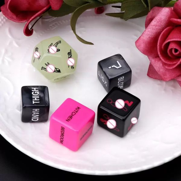 

dice toys funny glow in dark love sieves couple lovers games party toy valentines day gift for boyfriend girlfriend