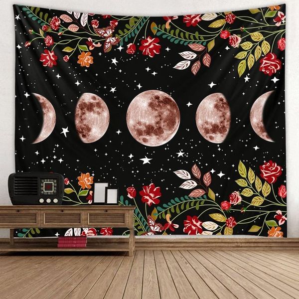 

tapestries moon sun tapestry wall hanging witchcraft cloth trippy carpets