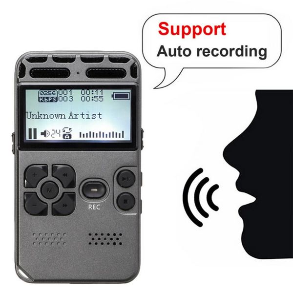 

digital voice recorder 8gb with 2 inch lcd display 72 hour dictaphone mp3 player for student studying supplies tools