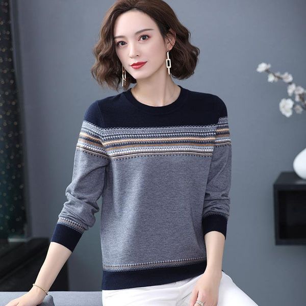 

women's sweaters 2021 spring autumn women sweater casual base elegant vintage ethnic style knitted pullover, White;black