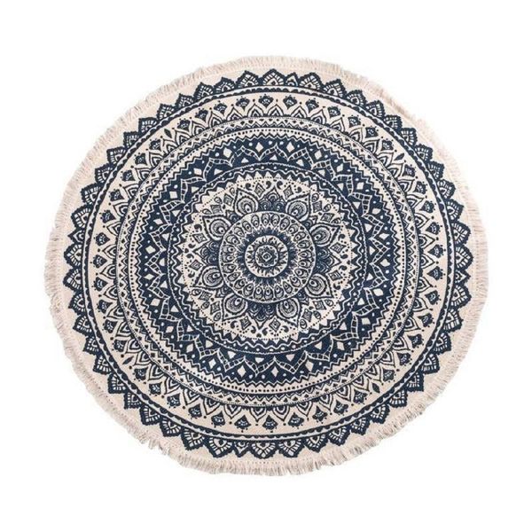 

cushion/decorative pillow morocco round carpet bedroom boho style tassel cotton rug hand woven national classic tapestry sofa cushion tatami