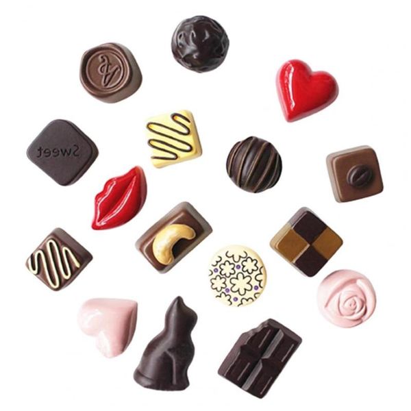 

14pcs 3d simulation chocolate fridge magnetic sticker home decorative ornament is durable and wear-resistant cute attractive magnets