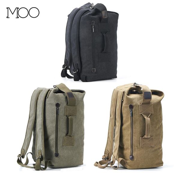 

backpack canvas rucksack large capacity travel men's outdoor mountaineering sports fishing male luggage army