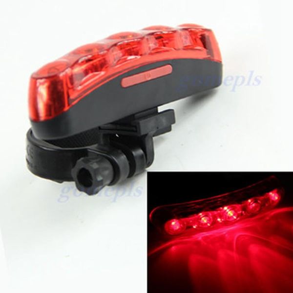 

bike lights 5 led bicycle light waterproof flashing rear tail lamp mount safety warning fittings