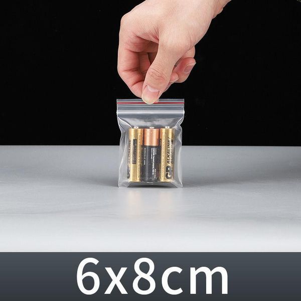 

gift wrap 100pcs 6x8cm clear small plastic gifts jewelry zip-lock bag reclosable nail powder hardware bracelets beads spice trial pouches