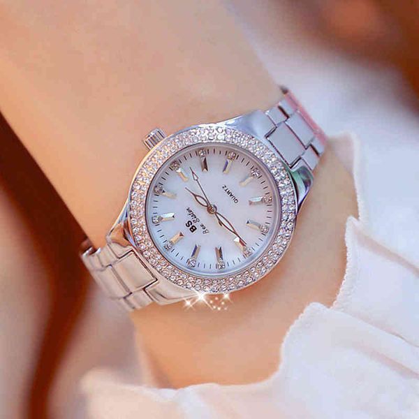 

fashion watches luxury iced out diamond rhinestone ladies watch casual dress quartz wristwatch for women gift drop, Slivery;brown