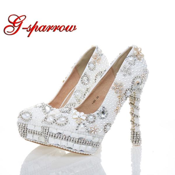 

gorgeous white pearl bridal dress shoes women high heels for homecoming size -12 customized wedding, Black