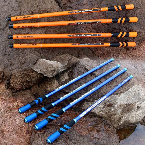 

boat fishing rods 2021 2.7m-6.3m ultra light stream hard travel rod carbon fiber hand pole carp feeder