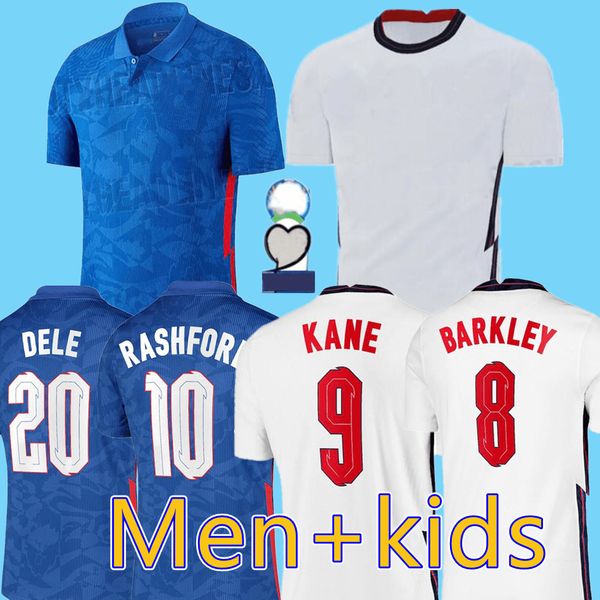 

2021 sancho rashford soccer jerseys kane sterling vardy grealish national team football kit 20 21 shirts white blue jersey men k, Black;yellow