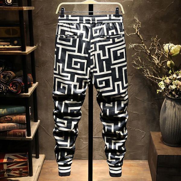 

flower korean style trendy women pant elastic waist casual slim feet, Black