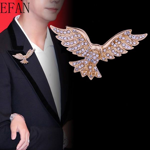 

pins, brooches rhinestones crystal brooch pins for women men eagle bee jewelry fashion wedding party bijoux gift, Gray