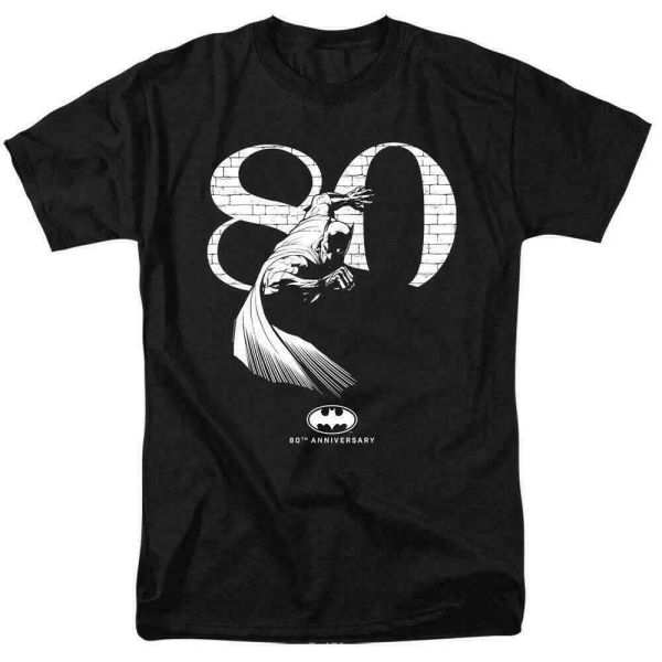 

batman 80 wall t shirt licensed comic book tee black, White;black
