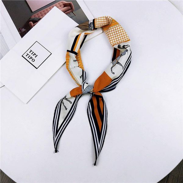 

scarves 2021 explosion models triangle small scarf women's towel female long strip wild decorative wool, Blue;gray