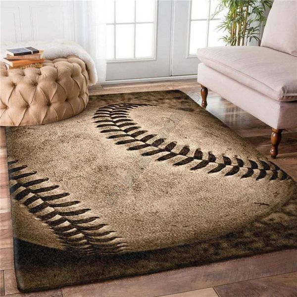 

carpets baseball carpet square anti-skid area floor mat 3d rug non-slip dining room living soft bedroom style-06