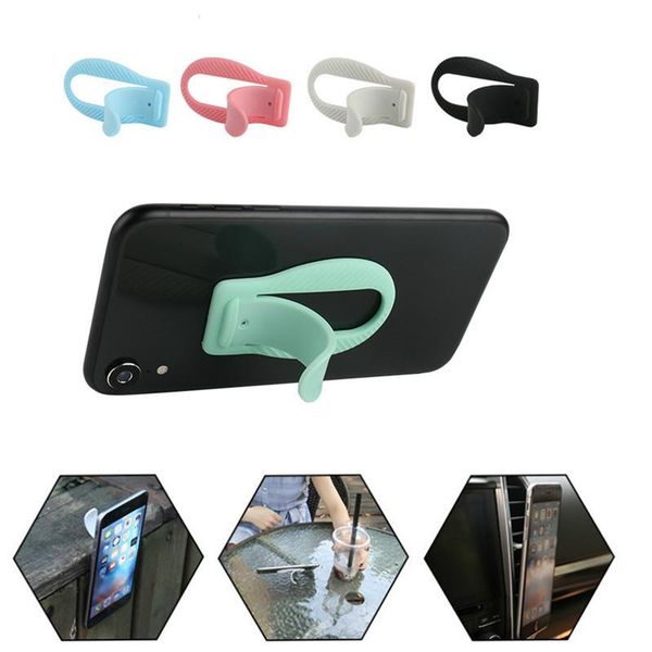 

cell phone mounts & holders universal multipurpose mobile bracket holder stand silicone shrapnel finger ring car mount air vent for