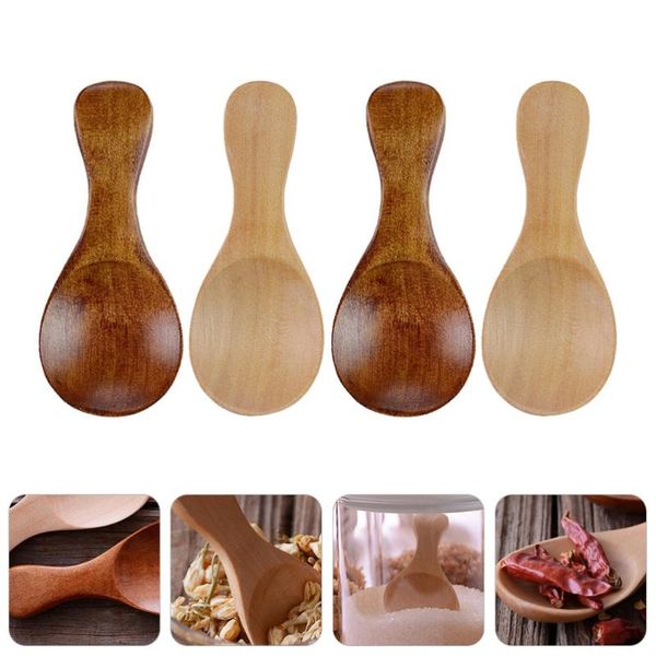 

spoons 4pcs wood jam spoon seasoning wooden scoops for daily use