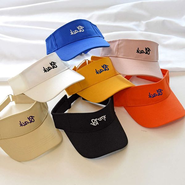 

summer boy girl baby sun hat children's letter cap, Yellow