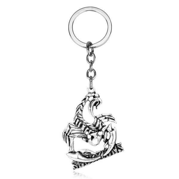 

keychains dongsheng rock band scorpions keychain metal scorpion key ring holder car bag chaveiro chain pendant men christmas gift-50, Silver