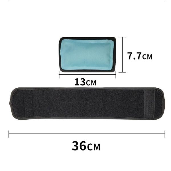

elbow & knee pads multifunctional cold wrap gel pack breathable detachable sports safety on wrist arm feet, Black;gray