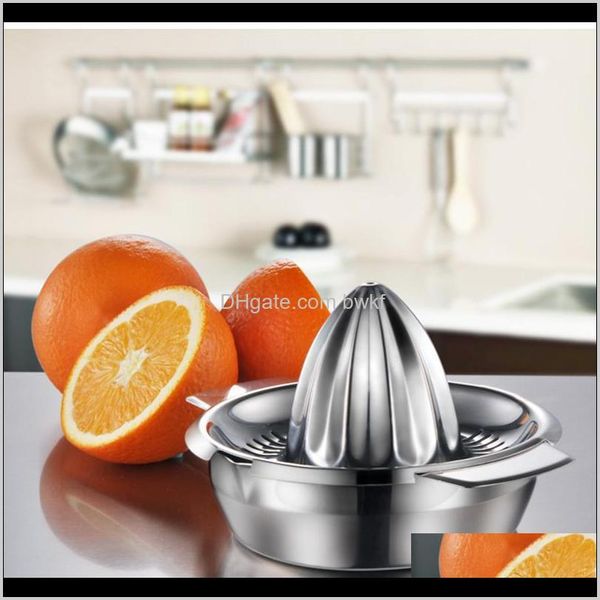 Juicers Comida Processadores Cozinha, Bar de Jantar Home Garden Gotas 2021 Portátil Lemon Orange Manual Frutas Juicer 304 Aço Inoxidável Ki