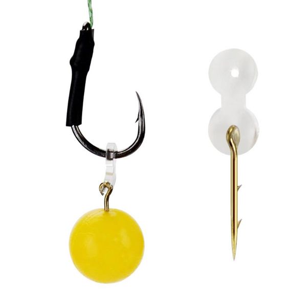 

fishing hooks 12pcs metal bait spike carp tools sting boilies pin with clear rubber corn ronnie hair rig feeder tackle accessory