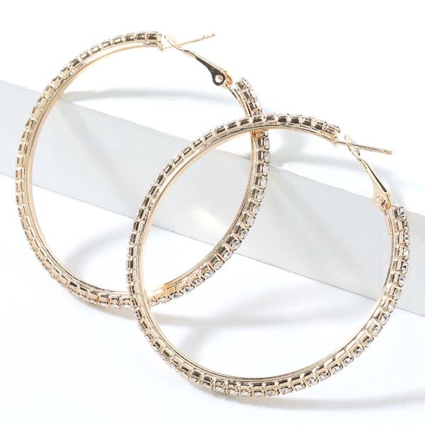 

hoop & huggie pauli manfi simple and exaggerated metal single drainage big ear ring women's fashion holiday party jewelry accessories, Golden;silver