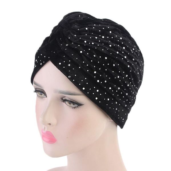 

hair accessories women velvet twisted turban solid color headwrap chemo cap