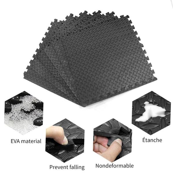 

foam exercise mat protective floor mats for home gym black splicing ultra-thick yoga soundproof shockproof waterproof carpets