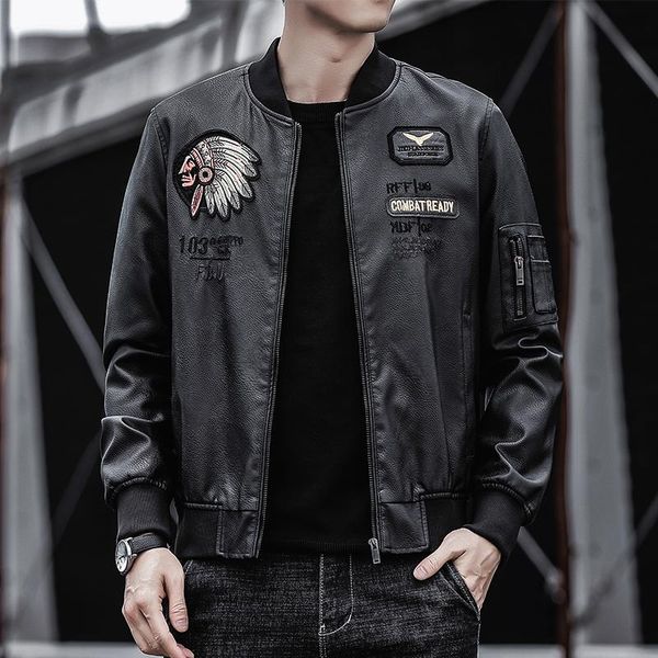 

men's jackets motorcycle jacket genuine leather cowhide calf skin black slim male biker coat,yl2035, Black;brown