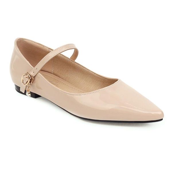 

dress shoes oversized pointy personality summer flat ladies women woman, Black