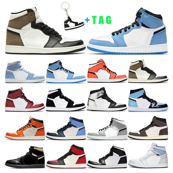

basketball shoes 1s jumpman 1 university blue hyper royal dark mocha silver toe smoke grey twist turf orange chicago women sports sneakers t