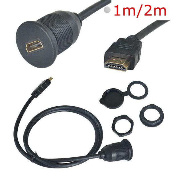 

car dash flush mount -compatible male to female socket cable installation panel kit 1m/2m computer cables & connectors