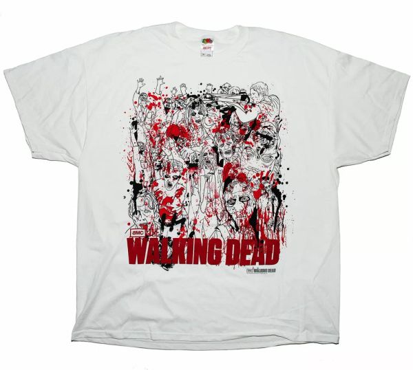

the walking dead - hand-drawn daryl dixon men's t-shirt, White;black
