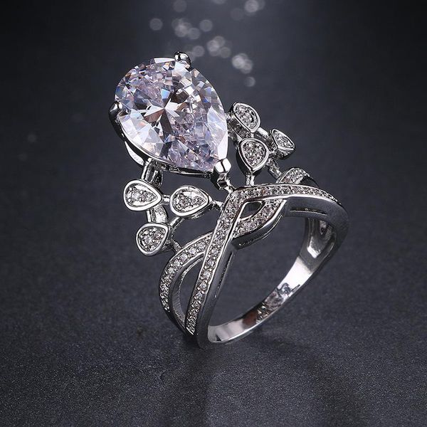 

wedding rings yayi jewelry princess cut + white cubic zirconia silver color engagement heart party gifts, Slivery;golden