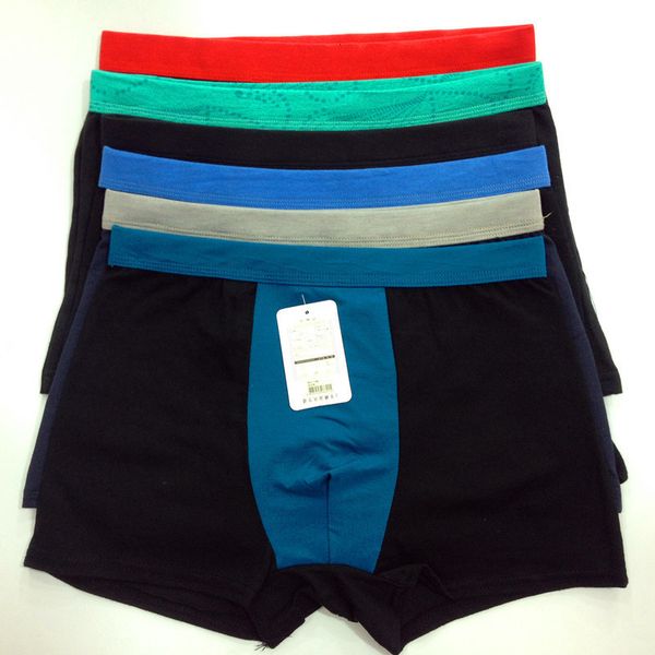 

men's youth middle waist color matching boxer underwear, Black;white