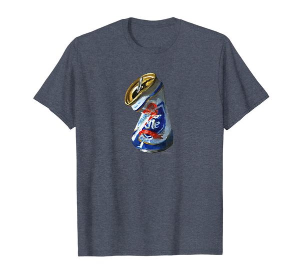 

old crushed beer can style t-shirt, White;black
