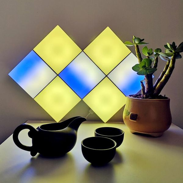 

wall lamp premium set of led square lights, rf remote-controlled modular lights,night light, aesthetic room decor