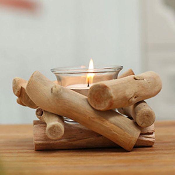 

candle holders home wooden stick diy portable handmade romantic tealight holder glass art wedding craft decoration delicate