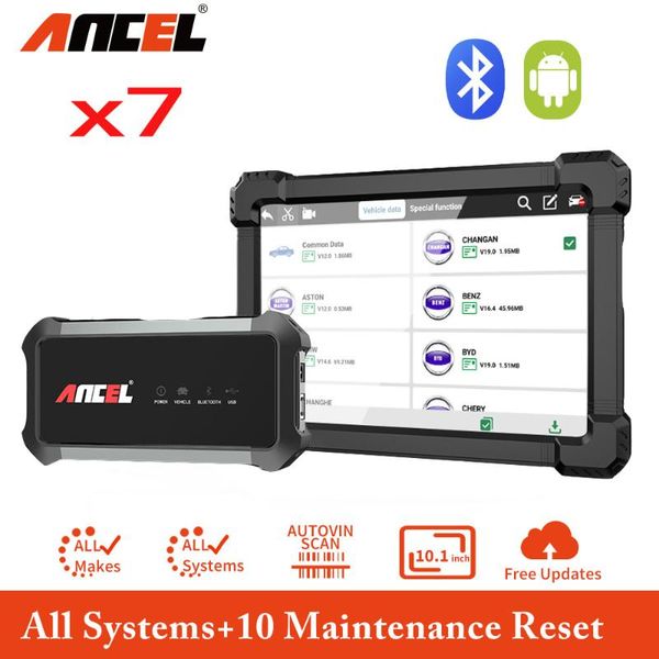 

code readers & scan tools ancel x7 full system obd2 scanner professional bluetooth wifi car diagnostics epb dpf sas abs oil reset auto
