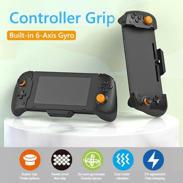 

game controllers & joysticks professional gamepad controller handheld grip double motor vibration built-in 6-axis gyro for ns console joypad