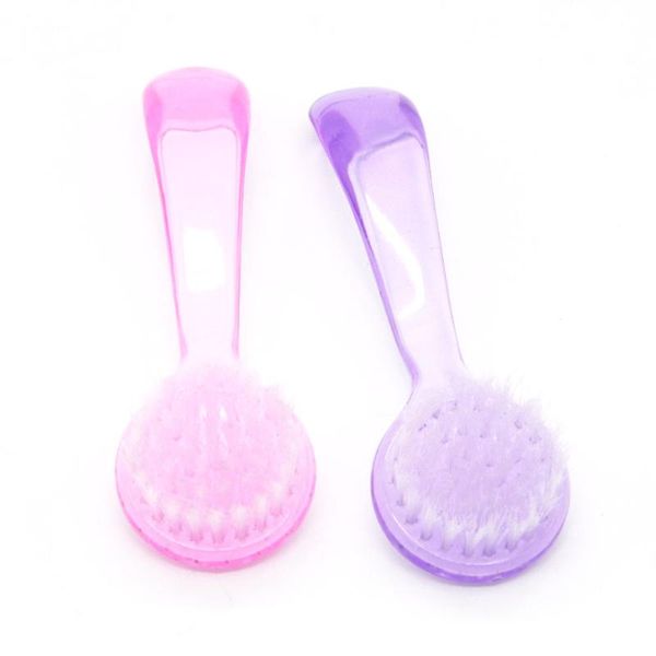 

nail art kits clean cleaning brush dust 1 pcs plastic pedicure round head tools