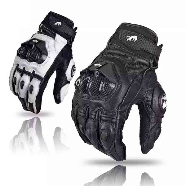 

mens women 4 season driving supertech black/white motorcycle leather gloves racing glove motorbike cowhide racing bike knight