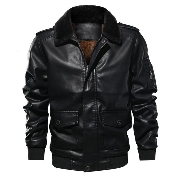 

men's casual shirts leather jacket motorcycle hoodless winter coat men's warm, White;black