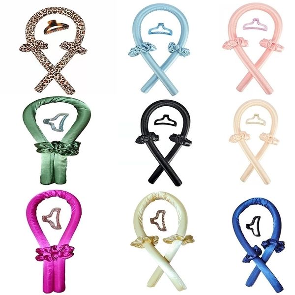 

pearl lazy silk satin sponge big wave sleep curler no heat