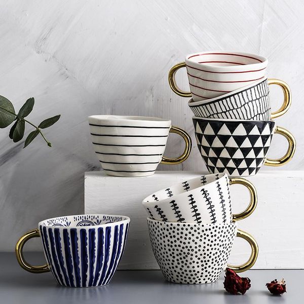 

mugs underglaze nordic mug ins beautiful coffee tea drink home with handle light luxury ceramic cup set