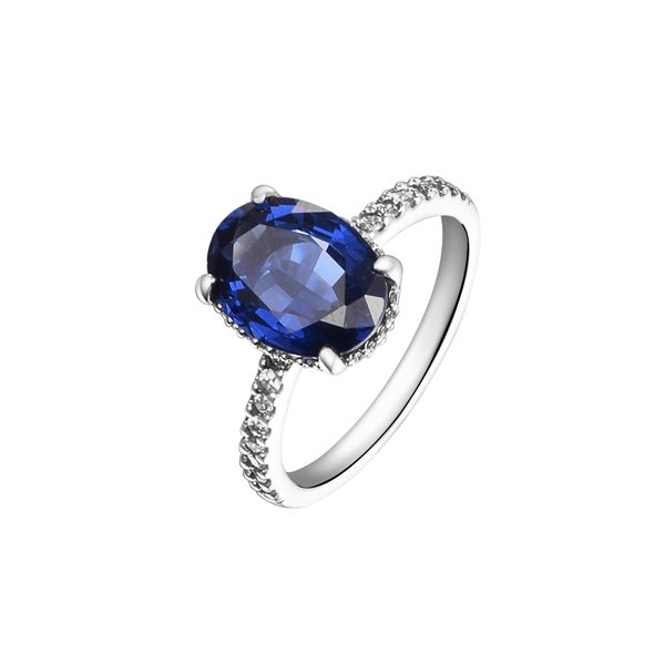 

2021 new 925 sterling silver rings sparkling statement halo rings for women crystal wedding fashion engagement pandora ring jewelry